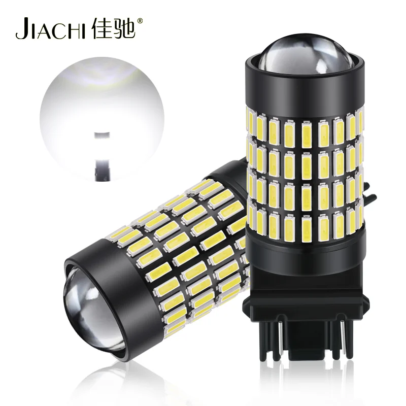 

Jiachi 2PCS 3157 LED Bulb Reverse Light 102-SMD Chip 500% Brighter 1156 7444 LED Bulb for Tail Brake Parking Signal Back Up Lamp