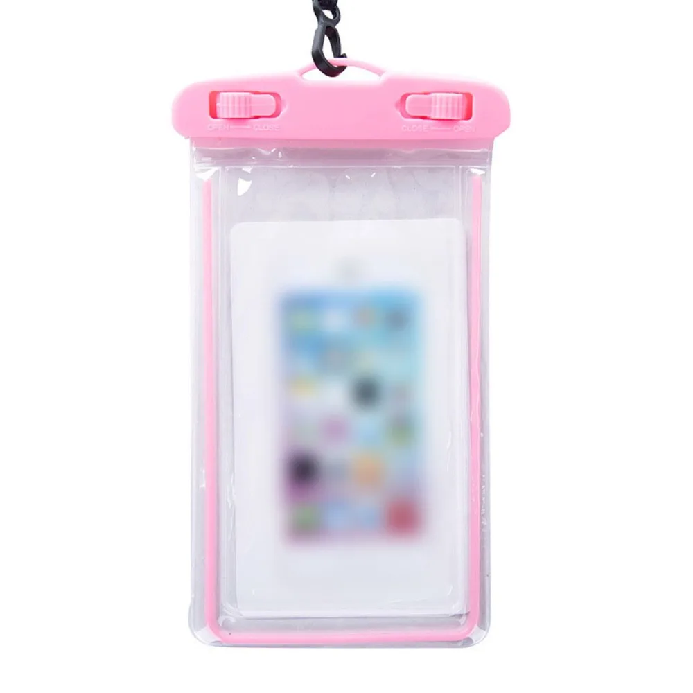 

Air Bag Luminous Waterproof Phone Case Universal Transparent Mobile Phone Bag PVC Touchable Phone Protector Pouch