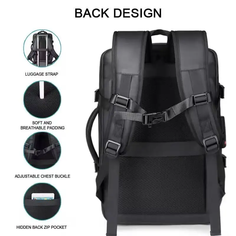 Vacuum Compression Backpack Large-capacity Compression Bag Expandable Travel Backpack with Lock Vacuum Compression Sealing Bags