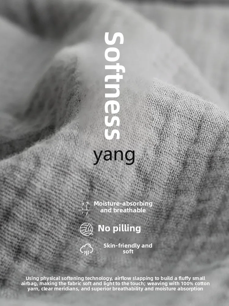 LMM spring and autumn gauze woven cotton long-sleeved cotton loungewear