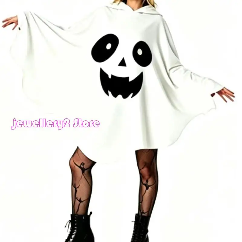 Hooded Ghost Poncho Costume – detail image 5