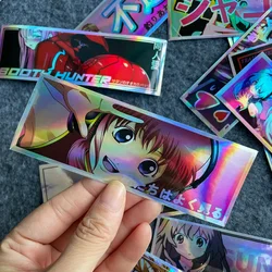 Autocollants Anime JDM pour moto, décalcomanie arc-en-ciel, style yeux, décoration laser, nuit, fille, ordinateur portable, voiture, scooter, accessoires