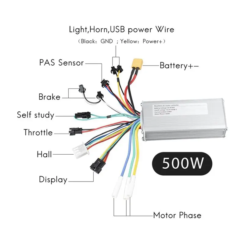 LLCS-500W Electric Bike Brushless Motor Controller With LCD Display Scooter Motor Controller Ebike Accessories