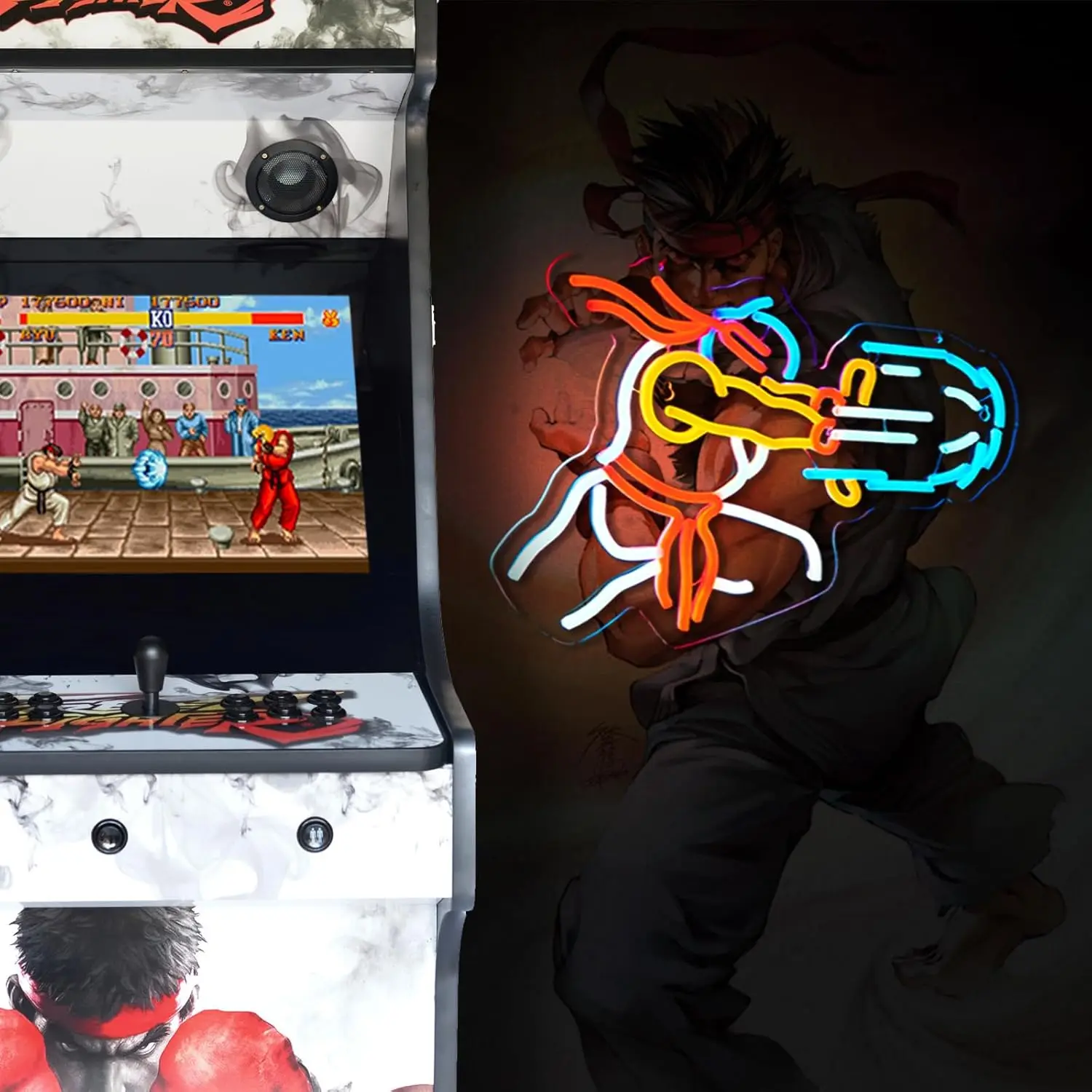 Game Fighter Neon Schild, dimmbare Neonlichter für Jungenzimmer, Spielzimmer, Schlafzimmer, Männerhöhle, Party-Dekoration, Ästhetik, Zeichnen, Geburtstagsgeschenke