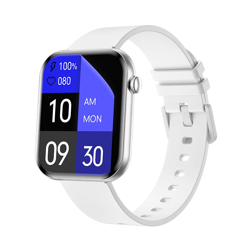 2025 hete ultradunne smartwatch KM 90 heren en dames, 6,9 mm dik 1,85 inch AMOLED-display BT-oproep douane gezicht fitnesshorloge
