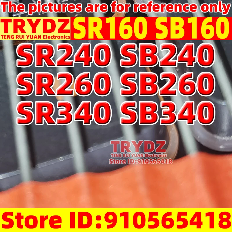 New 50-20pcs SR160 SR240 SR260 SR340 = SB160 SB240 SB260 SB340 DO-41 Schottky diode New