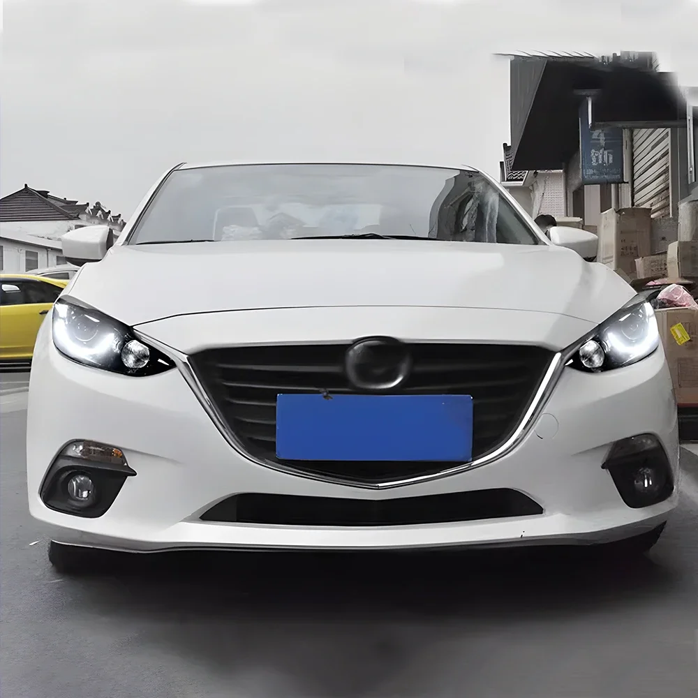 For Mazda 3 Axela 2014-2016 LED Car Headlight Assembly Upgrade High-Quality DRL Projection Lens Accessories