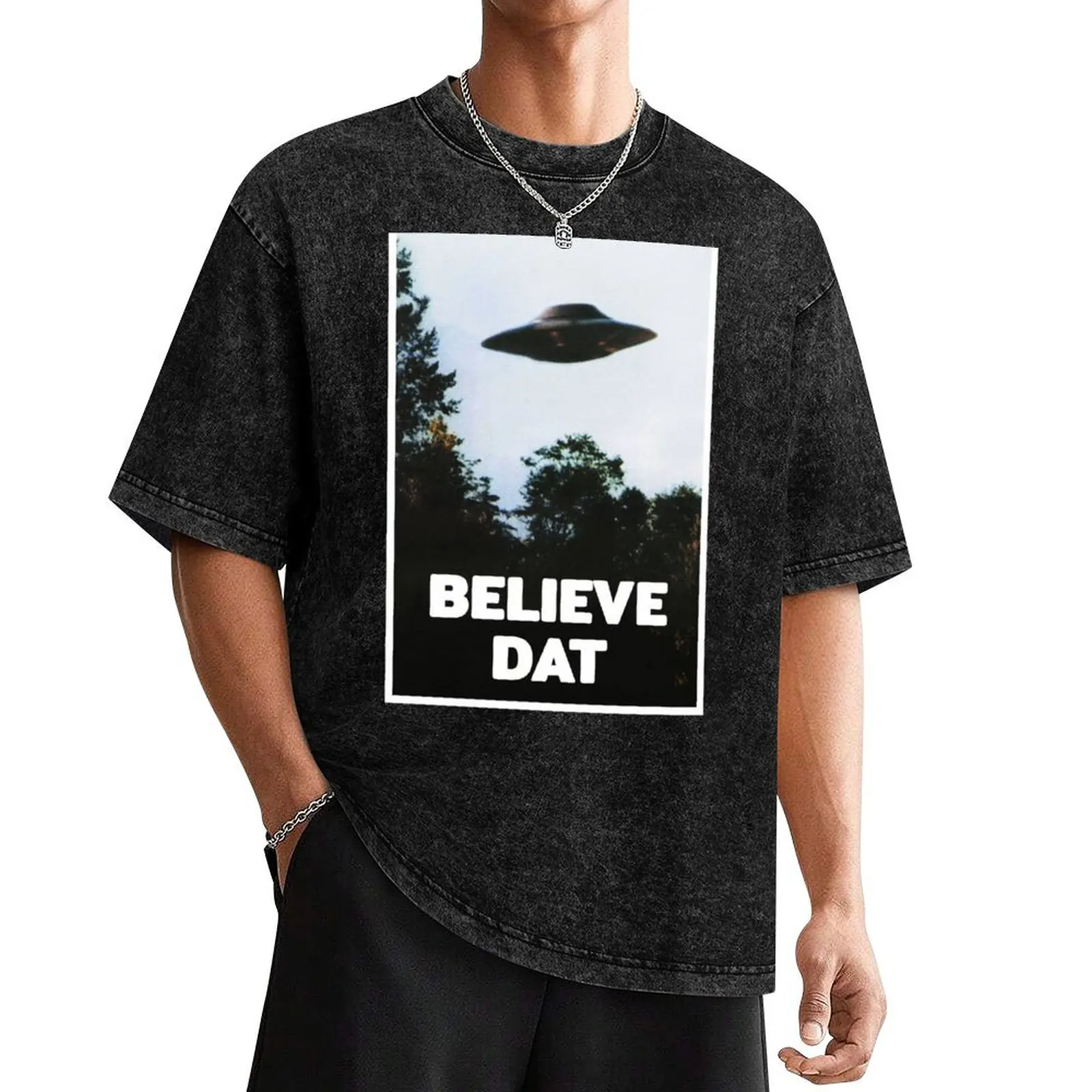 Believe Dat Young Jamie Rogan Podcast Pentagon UFO Alien Texas Comedy T-Shirt vintage graphic tee anime t shirts for men pack