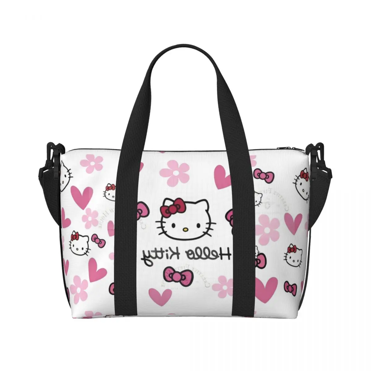 

Модная женская большая сумка Hello Kitty Kawaill Cat для покликания, большие сумки для отдыха