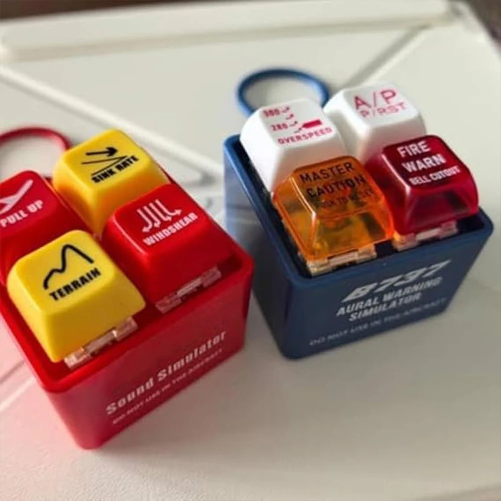 زخرفة محفظة الطوارئ مع ضوء LED محاكي صوت تحذيري لمحبي الطيران حقيبة يد للنساء والرجال