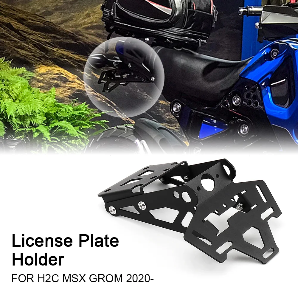 

New Motorcycle H2C MSX GROM Rear Eliminator License Plate Holder Support Mounting For HONDA H2C Msx Grom 2020 2021 2022