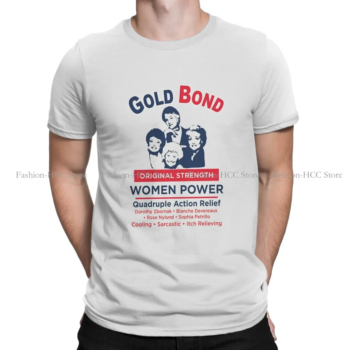 Gold Bond Label Newest Polyester TShirts Golden Girls Male Graphic Tops T Shirt Round Neck