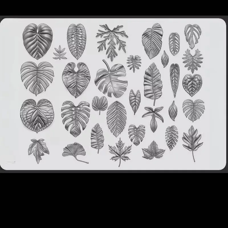 3D Ginkgo Maple Leaf Nail Drip Glue Mold DIY Manicure Decoration Template