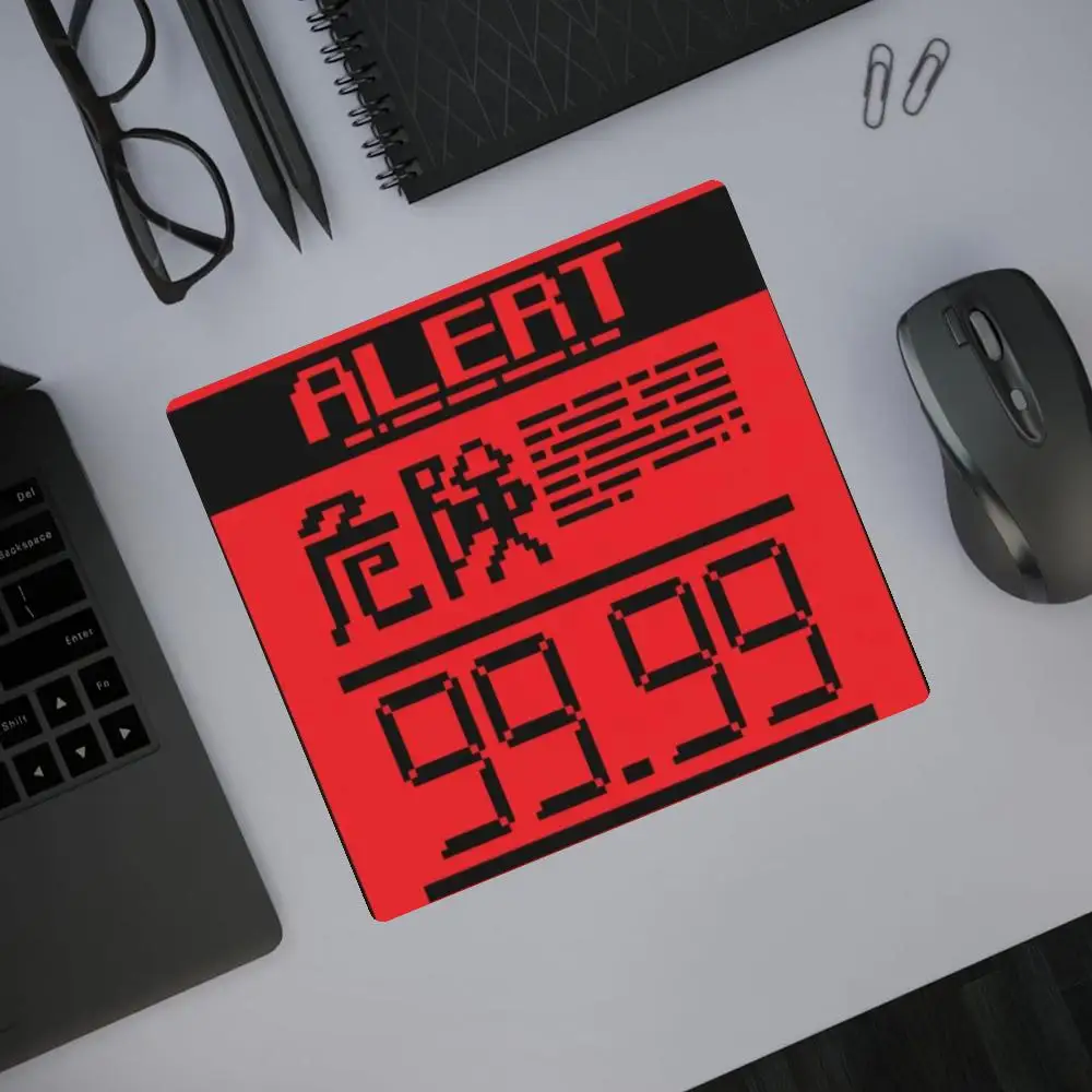 Metal Gear Solid Alert Mode Mouse Pad Non-Slip Rubber Base Cool Red HYBXAXC Desk Accessories Gamer Computer Mat PC Cabinet Rug