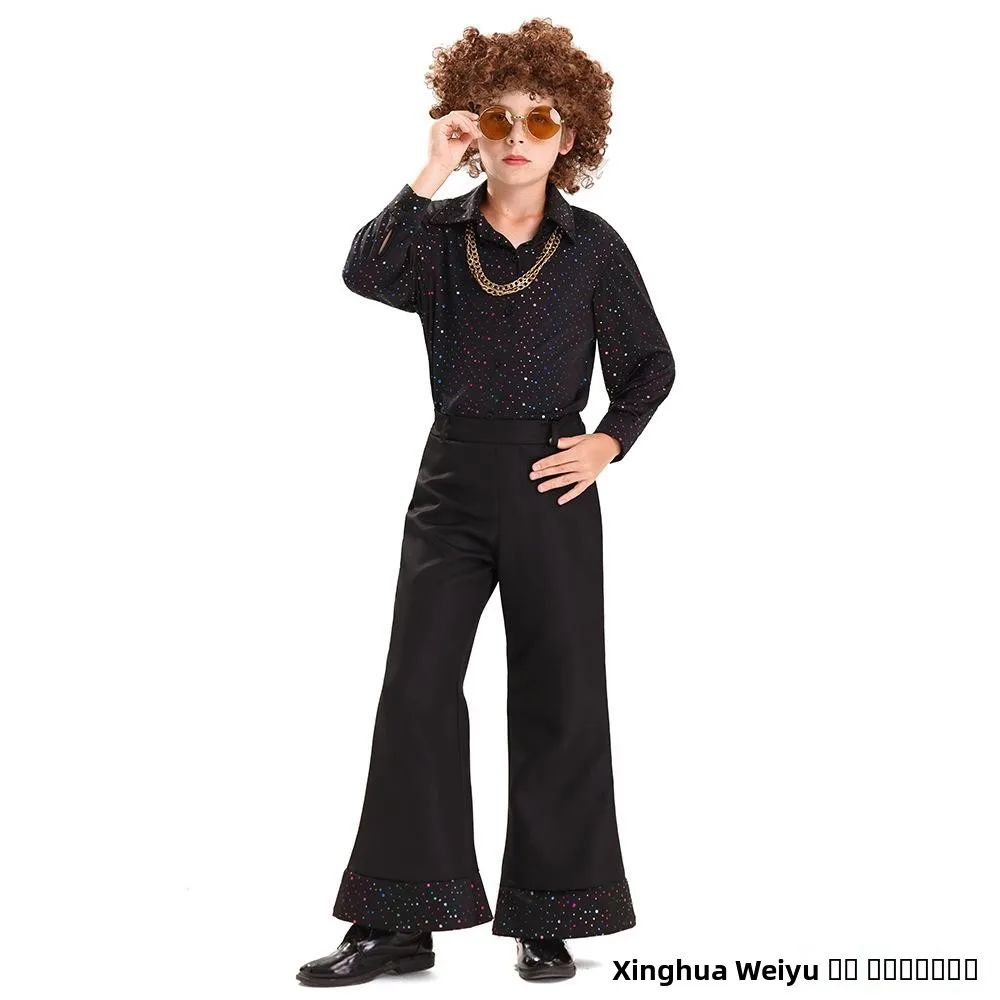 

2025 New loween Disco Stage Performance Costume 70s Children's COS Hip Hop Cross-Border Ethnic Women's Stage Outfit