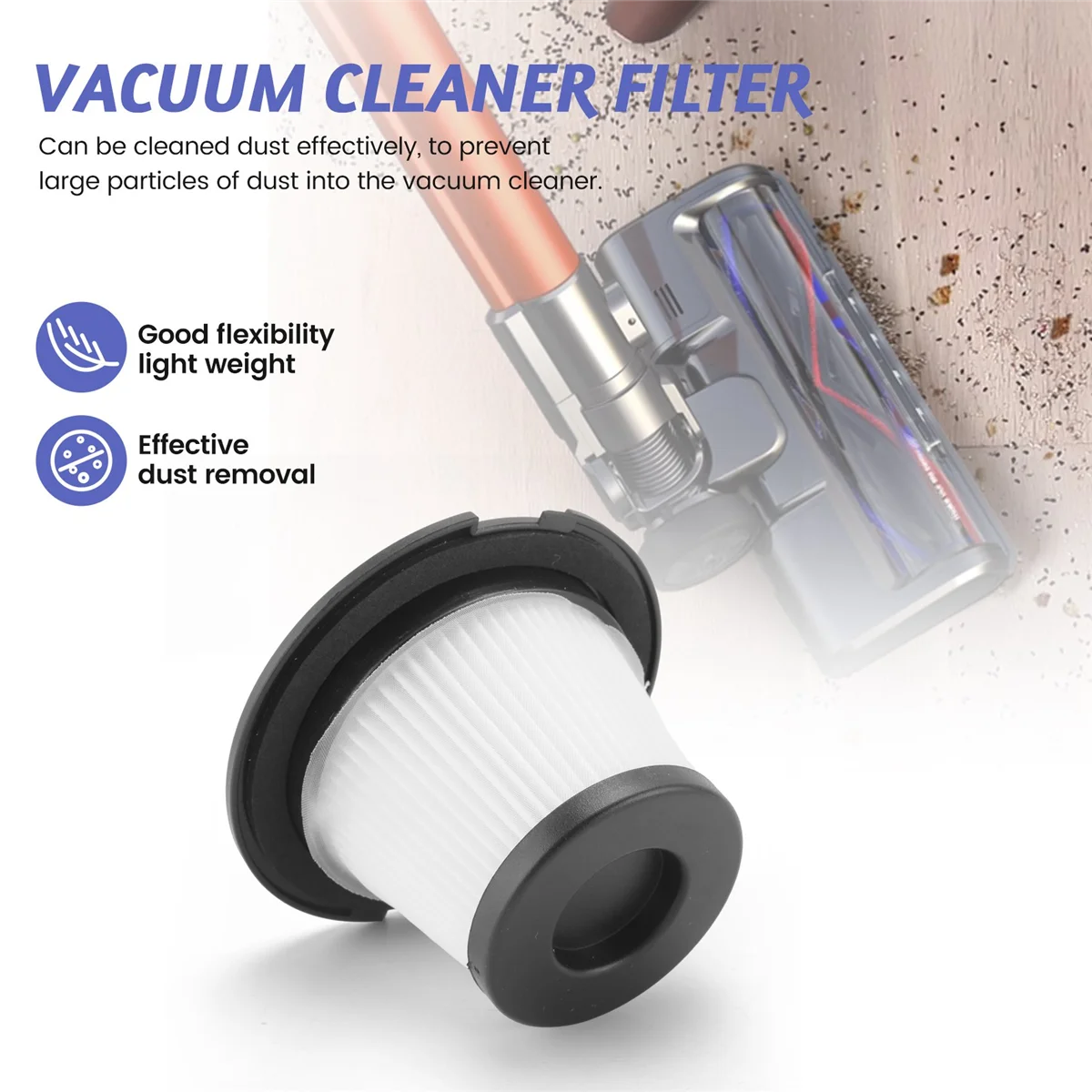 M14K5Pcs Сменный фильтр Hepa для Dibea C17 T6 T1, детали беспроводного пылесоса