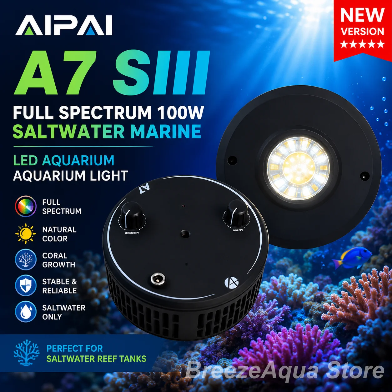 A7S III WiFi対応 100W 海水魚水槽ライト