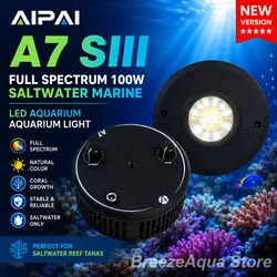 A7S III WiFi APP Control 100W Full Spectrum LED Aquarium Light for Marine Coral Reef Tank