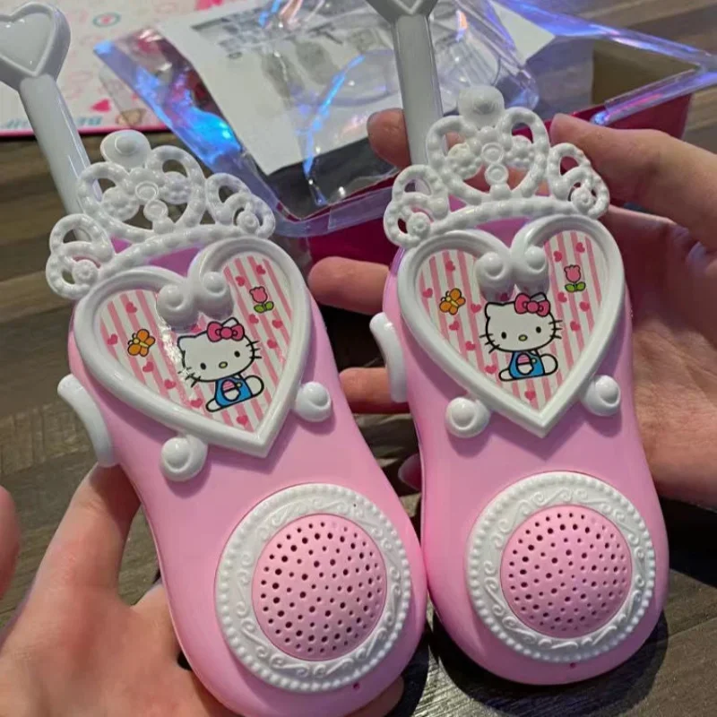 Hello Kitty Kids Walkie Talkie telefono palmare Radio Interphone Cartoon Mini Toys Girl Kids genitore Child Interaction Toys Gift