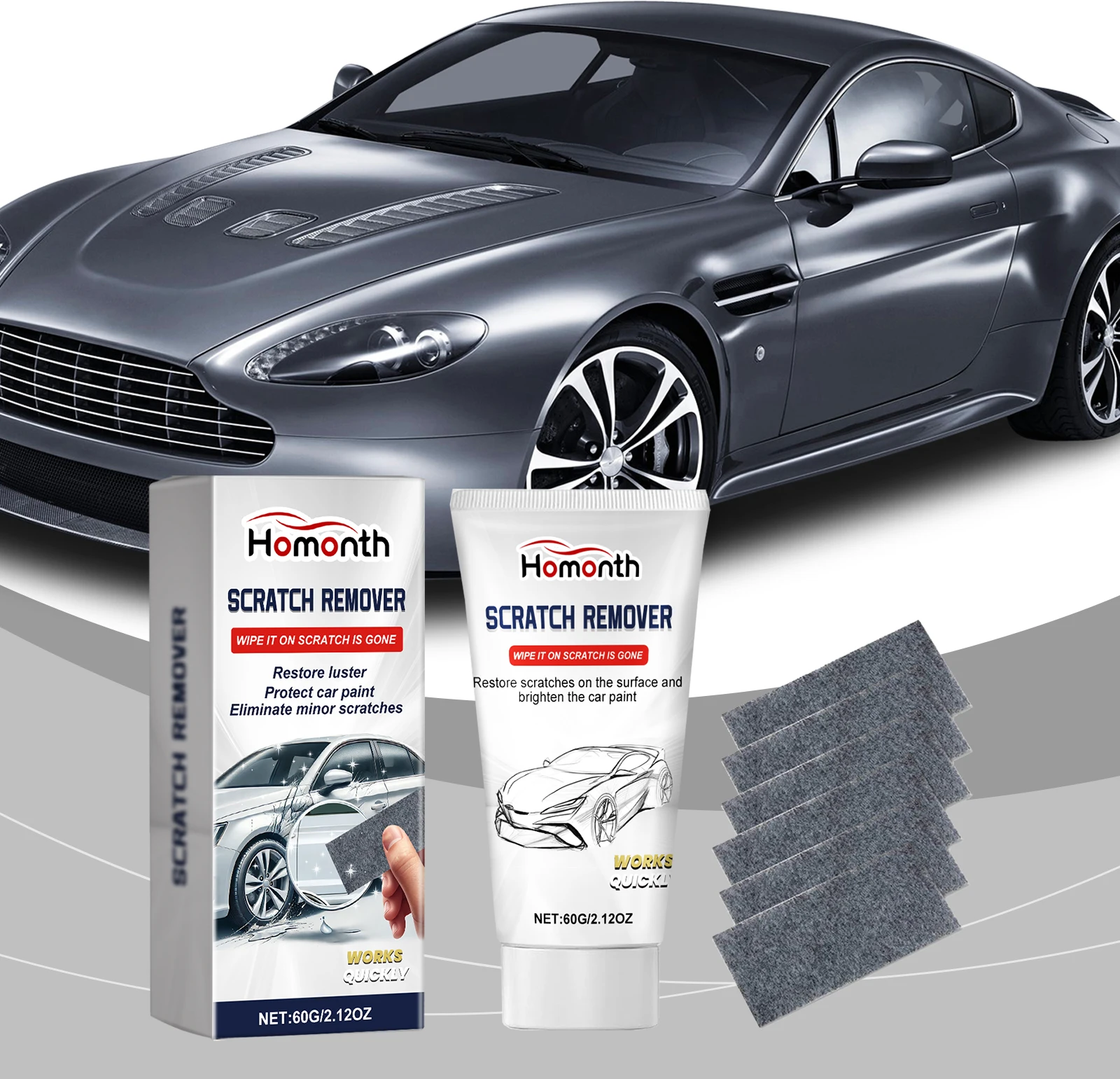 مجموعة أدوات إزالة خدوش السيارة من قماش نانو سباركل الفاخر - عامل إصلاح وتلميع احترافي للخدوش والدوامات الصغيرة