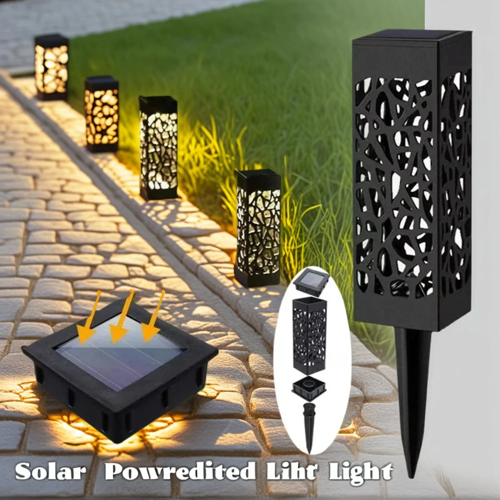 

6 шт. уличные солнечные ландшафтные фонари - автоматическое светодиодное декоративное освещение на тротуар