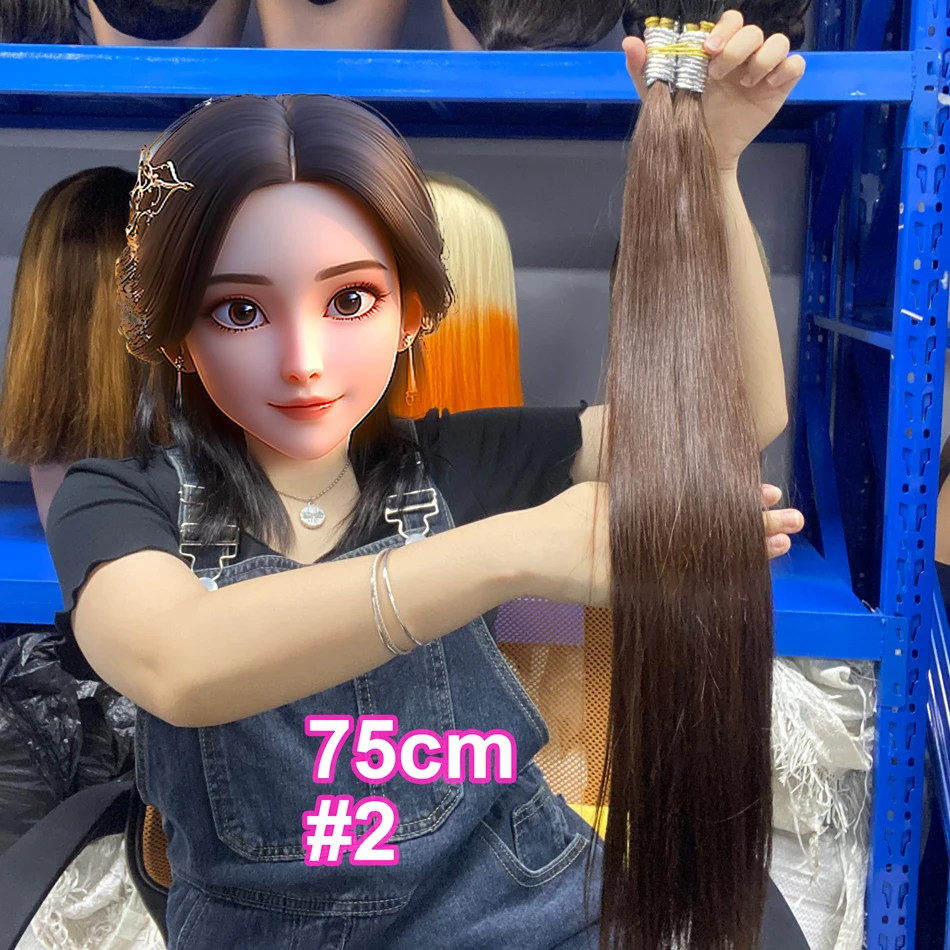 Brazilian human hair 18-30 Inches Long Straight Hair Braiding Bulk Hair Extensions 100% Raw Hair Quality Loiro Natural