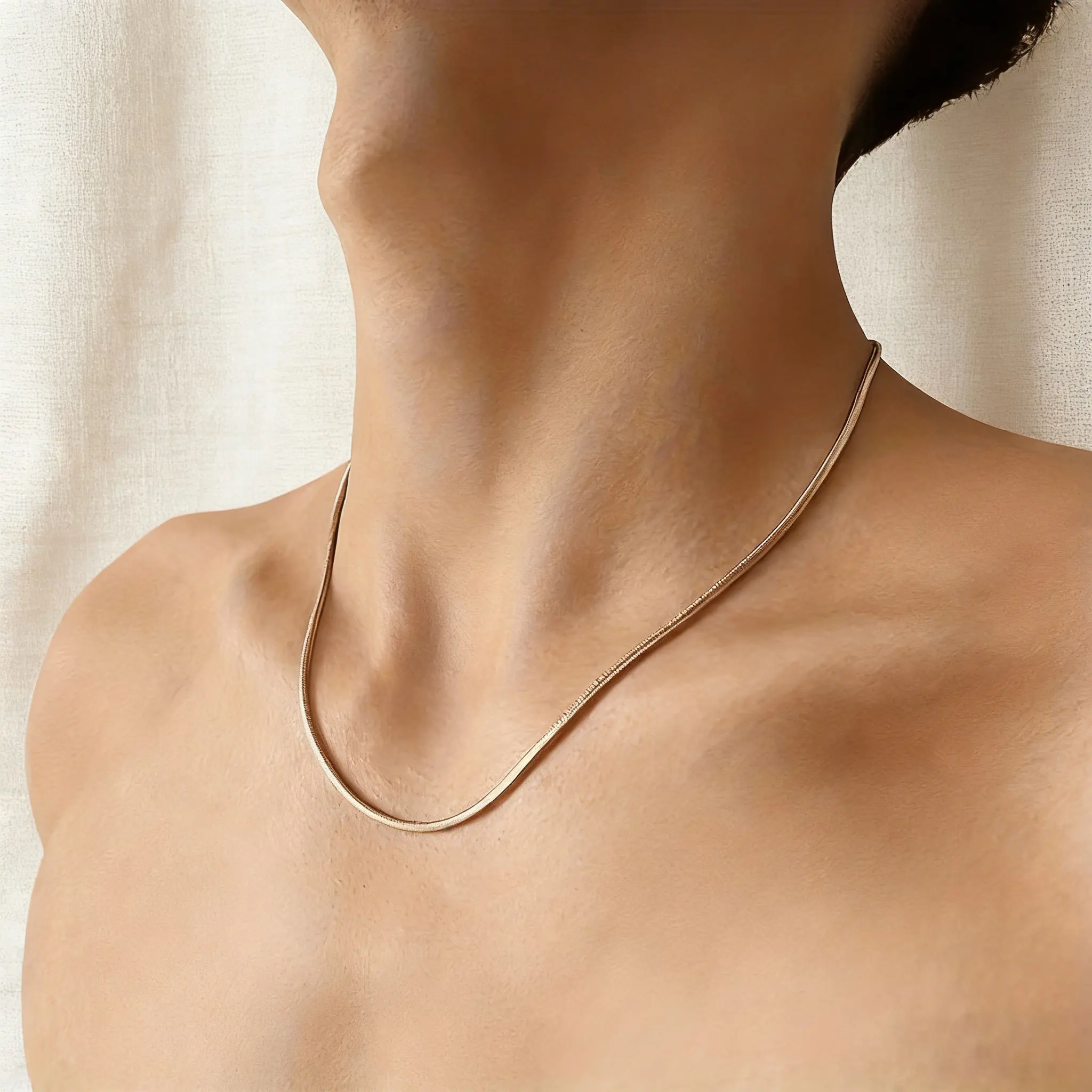

1Pc Minimalist Silvery Steel Necklace - Men's Hip-Hop Punk Trendy Party Accessory