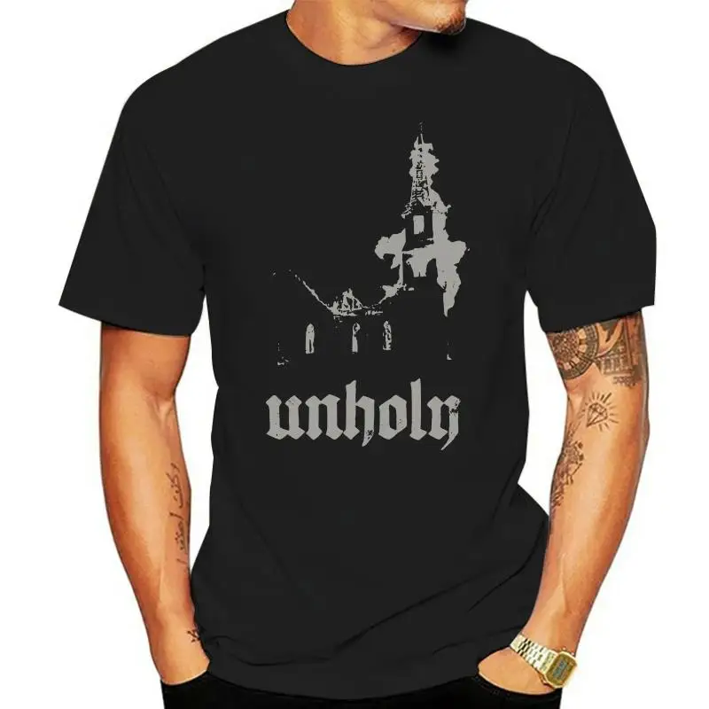 Occult Baphomet Atheist Burning Church Unholy Satan Vintage T-Shirt