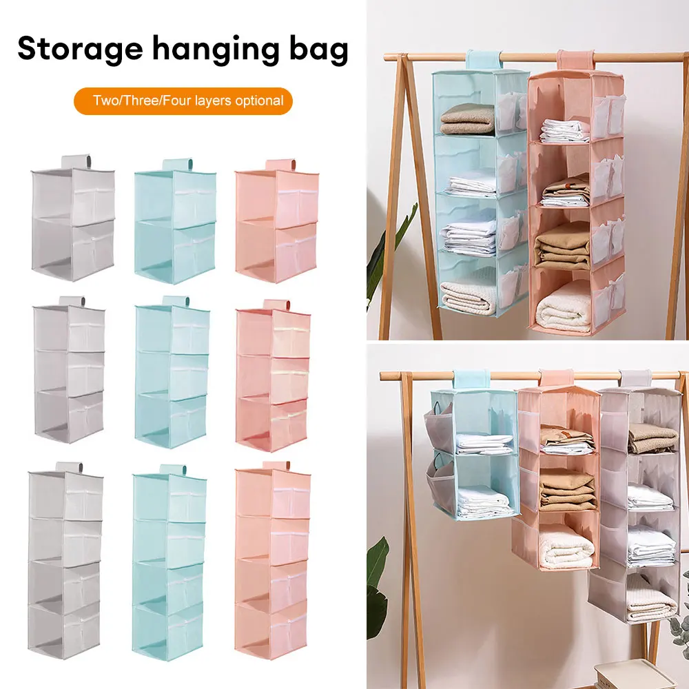 

Dustproof Clothes Organizer Wardrobe Hanging Storage Bag Socks Bra Underwear Storage Pouch Foldable Clothes Sorting Bag
