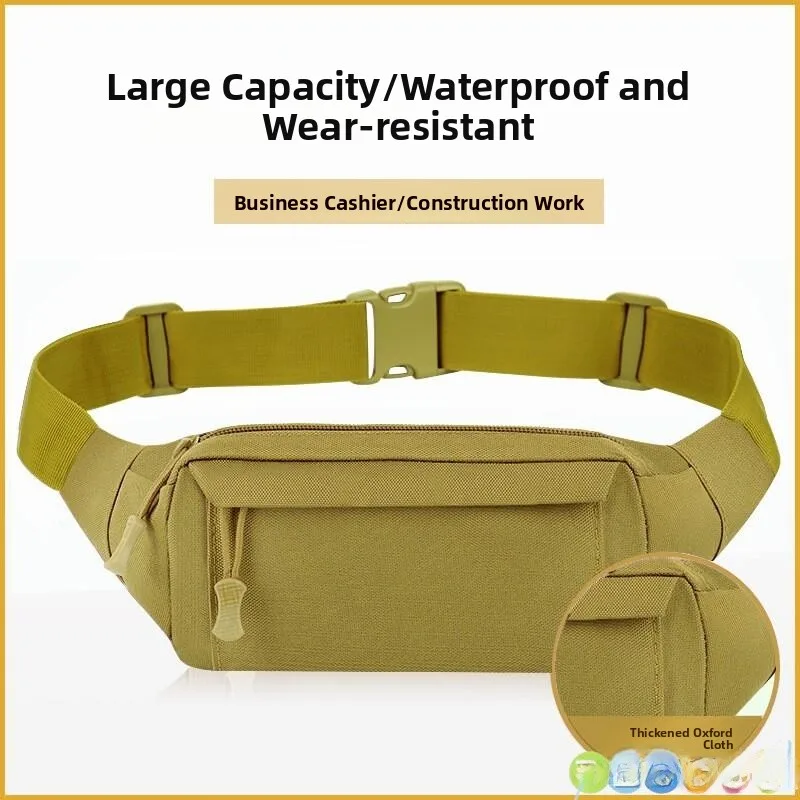 

Large Capacity Outdoor Tactical Running Phone Waist Bag for Men Non-Shaking Wallet for Work Site Cashier Fly Blue Valley