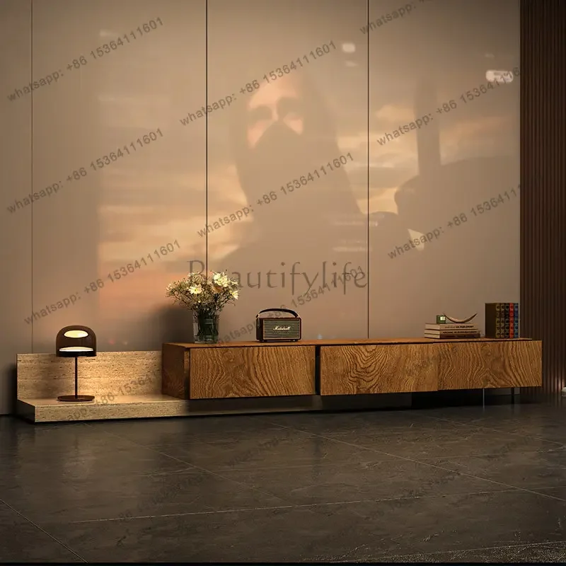 

D14Classic Wood Simple Tv Cabinet Solid Wood Khaki Designer Unique Tv Stands Living Room Modern Mueble Televisor Furniture Home