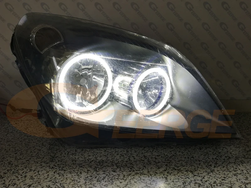 For Opel Holden Chevrolet Astra H Ultra Bright A/W Switchback Day Light Turn Signal SMD LED Angel Eyes Kit Halo Rings