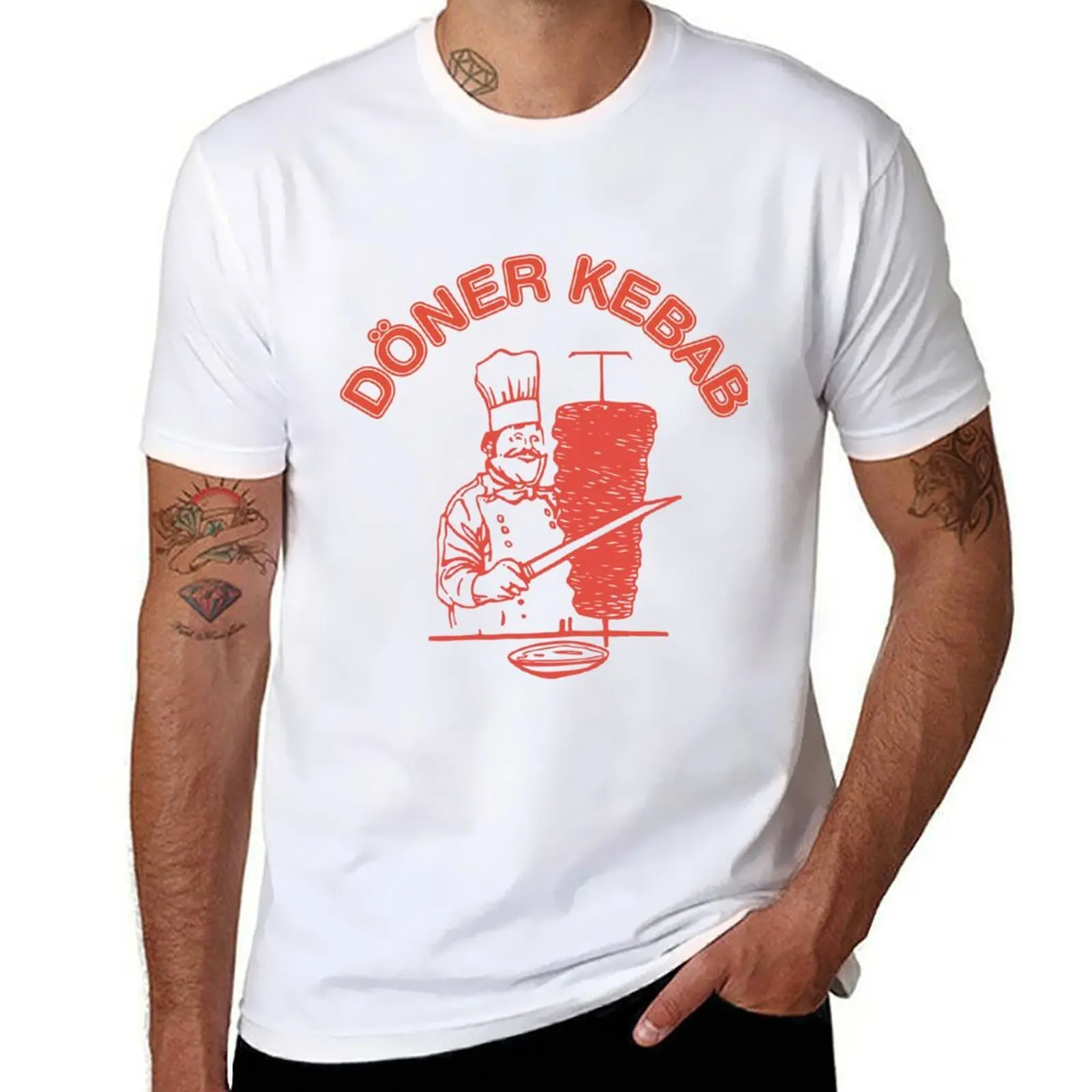 Doner kebab T-Shirt cute tops summer top t shirt men 100℅ cotton