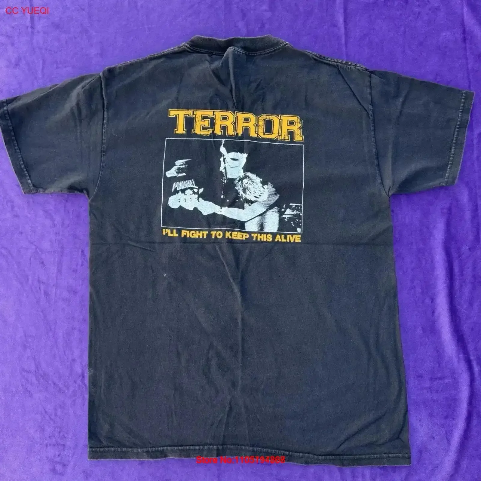 TERROR I ll Fight To Keep This Alive T-shirt Sz M Madball Killing Time Hardcore vintage Haut délavé pour un usage quotidien streetwear