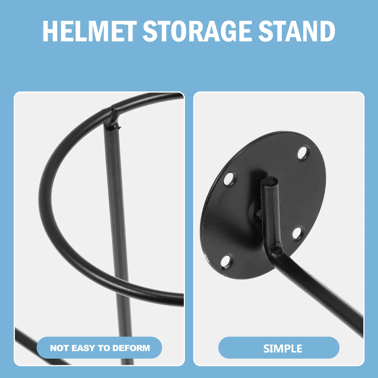 

Wall Mounted Storage Rack Iron Durable Basketball Hat Holder Bracket Shelves Display St Strong Capacity Smooth Surface