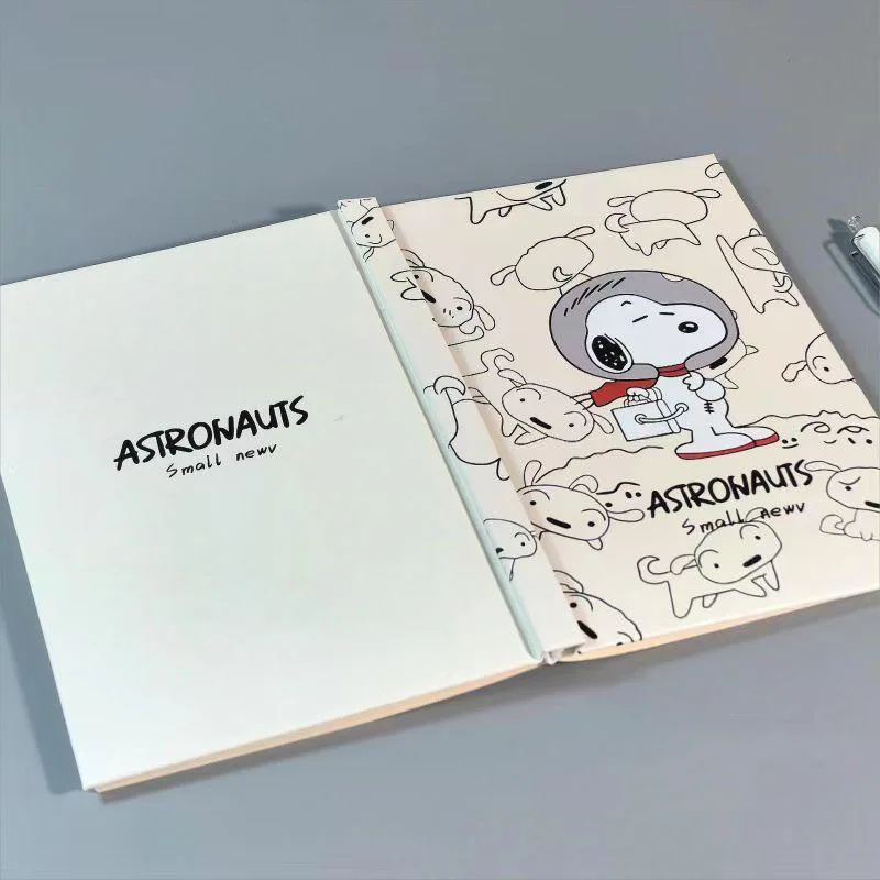 New Kawaii Cute Snoopy Notebook Hard Shell Notebook Student Class Notebook Thickened Durable Cartoon Ins Gift For Children