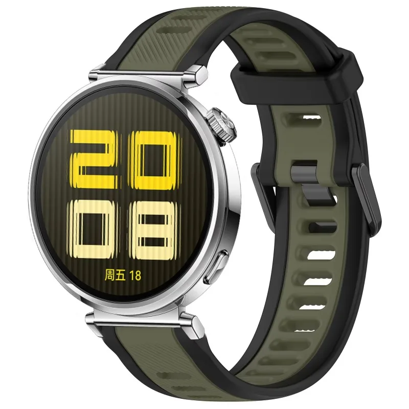 Двухцветный силиконовый ремешок для Huawei Watch GT5 Pro 42 мм GT5 41 мм Сменный браслет ремешок для часов Huawei Watch GT4 41 мм аксессуары