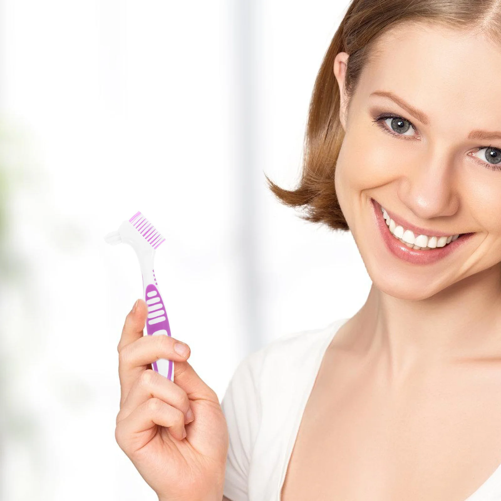 

2Set Teeth Brush Set with Case Dual-Sided Ergonomic Handle Hard Bristle Toothbrush for Effective Plaque Removal Travel Oral