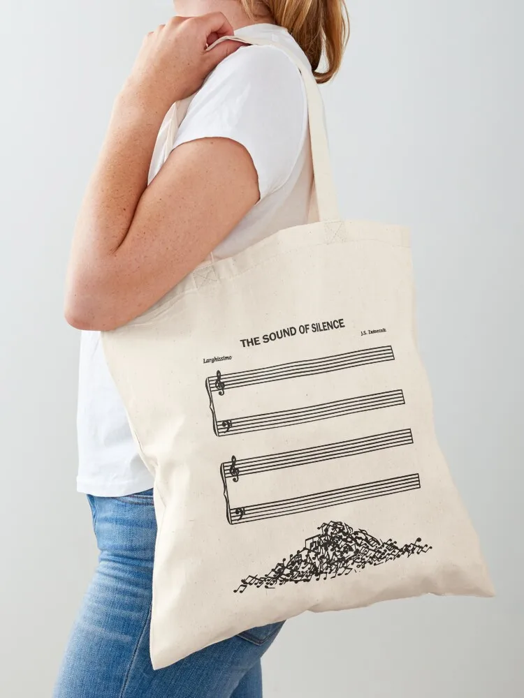 The Sound Of Silence music sheets Tote Bag Portable shopping bag reusable grocery bags Fabric bag Canvas Tote