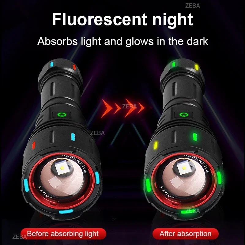 30000000LM Ultra Powerful LED Flashlight Tactical Torch Type C Rechargeable Flash Lights Camping Lantern Waterproof Hand Lamp