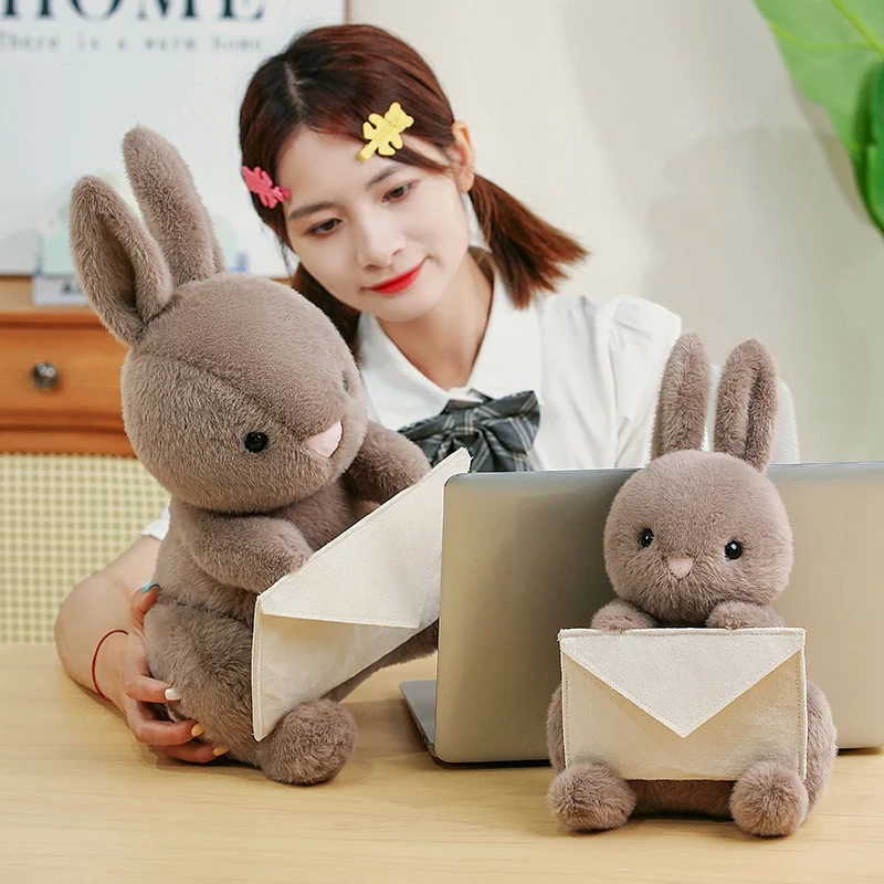 25cm 35cm 50cm Envelope Rabbit Throw Pillow Kawaii Soft And Comfortable Stuffed Animals Holiday Gift Send Friends And Family