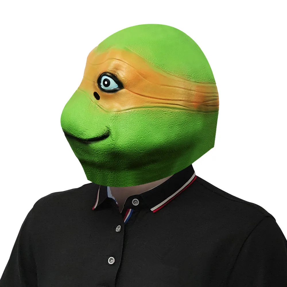 Froschmaske Tier-Vollkopf-Latexmaske Halloween-Cosplay-Kostüm für Erwachsene Partydekoration Requisiten Grün – Detail 3