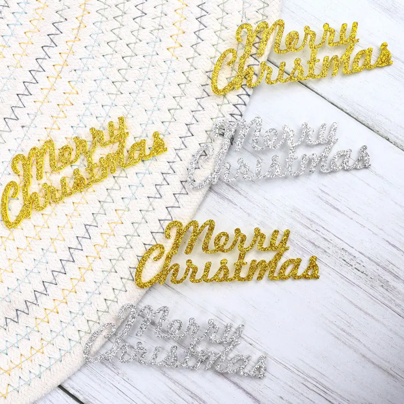 100 Stück Frohe Weihnachten Buchstaben Dekorative Kuchendekoration Festliche Baum-Backzubehörteile – Detail 5