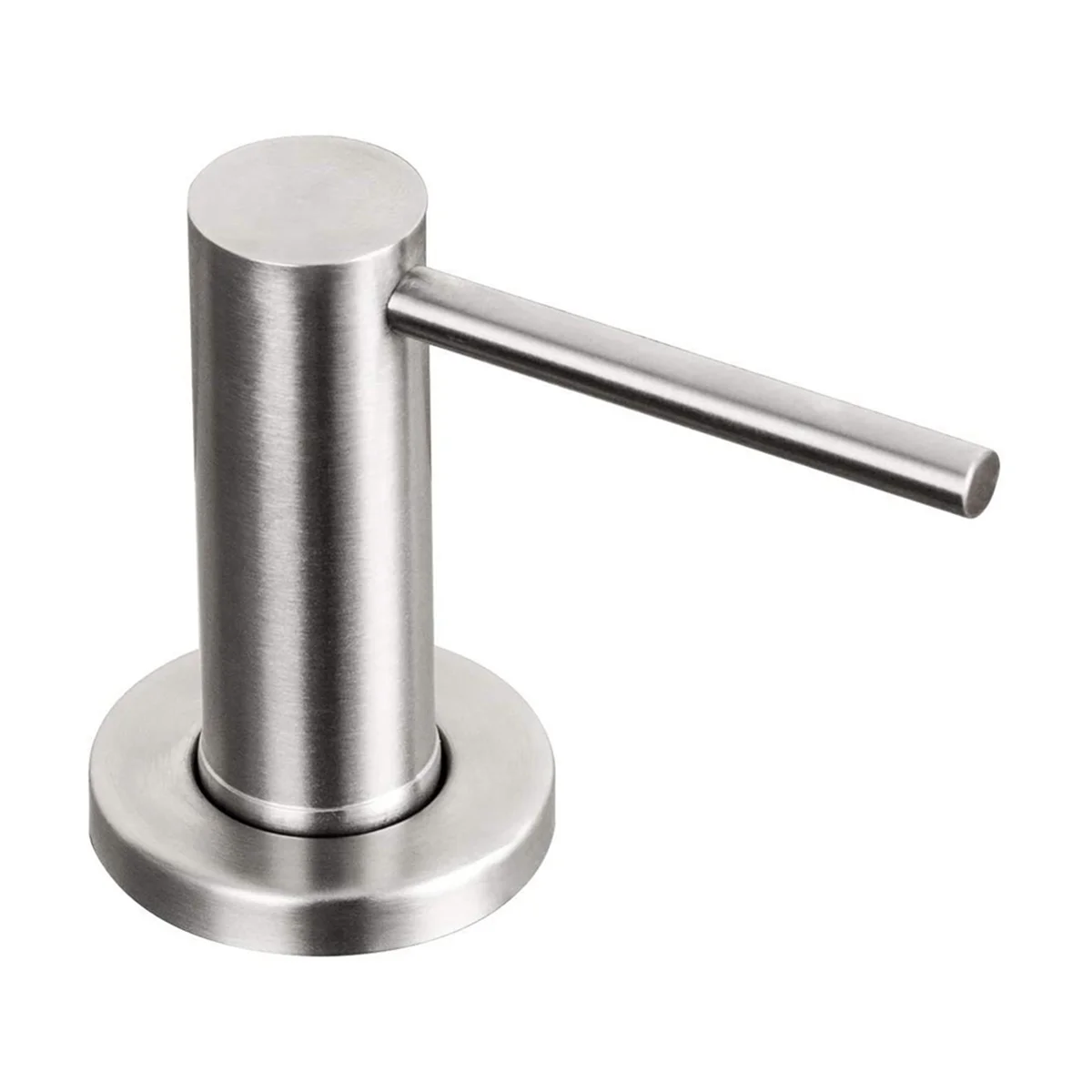 Soap Dispenser for Kitchen Sink Brushed Stainless Steel Countertop Pump Hand Lotion Built in Bottlend Silver