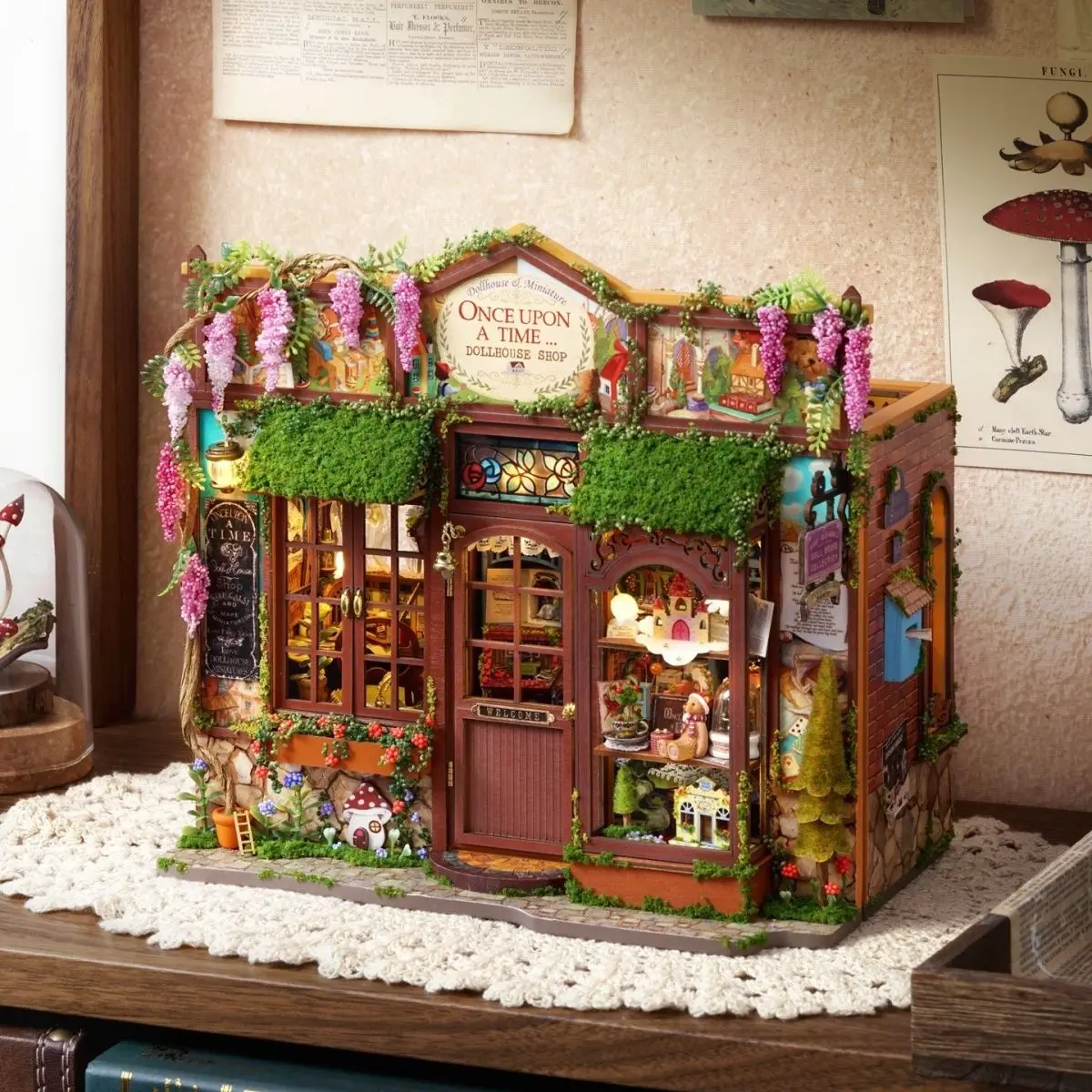 

DIY Fairy-Tale Wooden Houses 3D Puzzle building Handmade Toy,DollHouse Decoration Wooden Crafts For Friends Christmas Gift