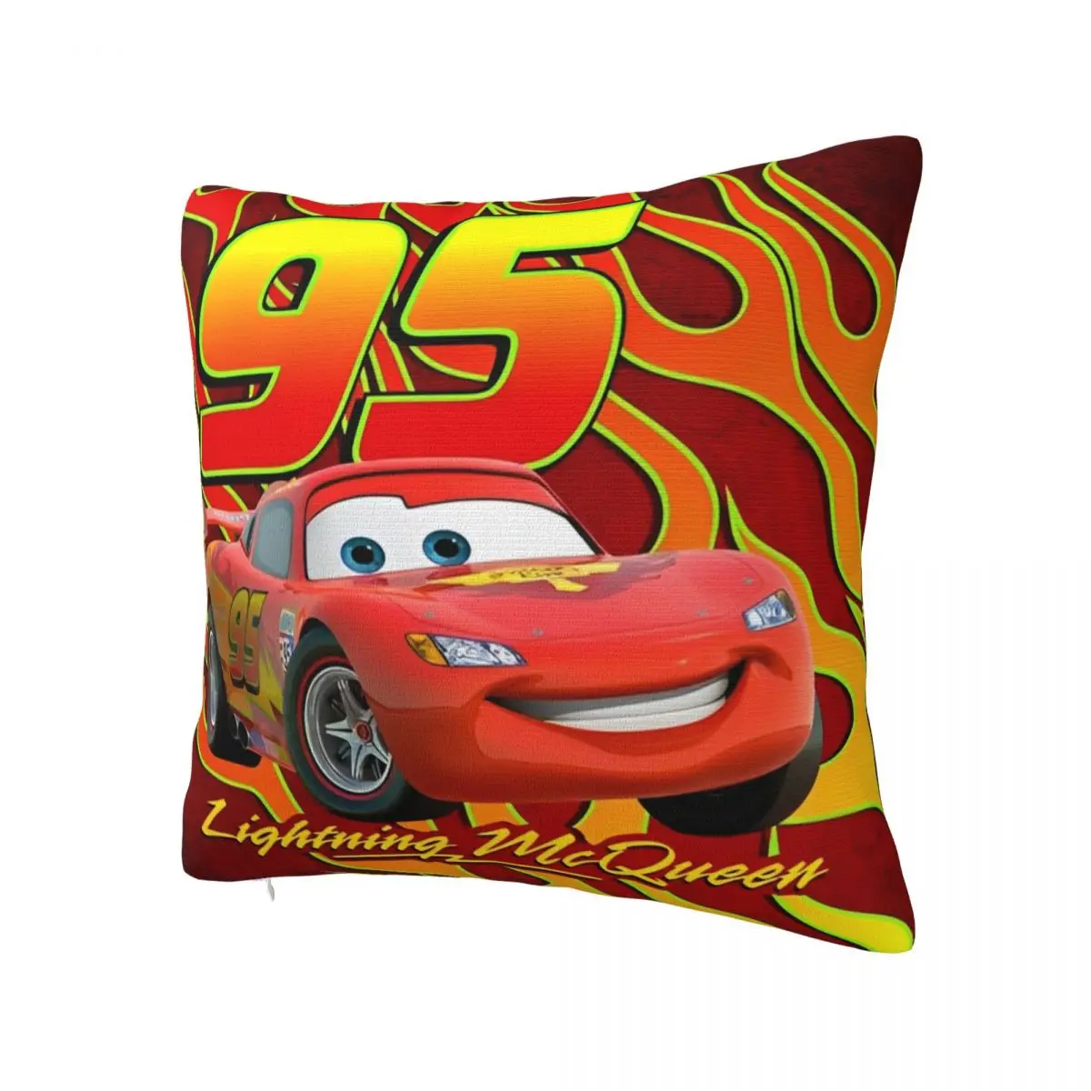 Printing Cars Lightning McQueen Pillowcase Polyester Cushion Cover Life Is A Highway Throw Pillow Case Cover Zippered