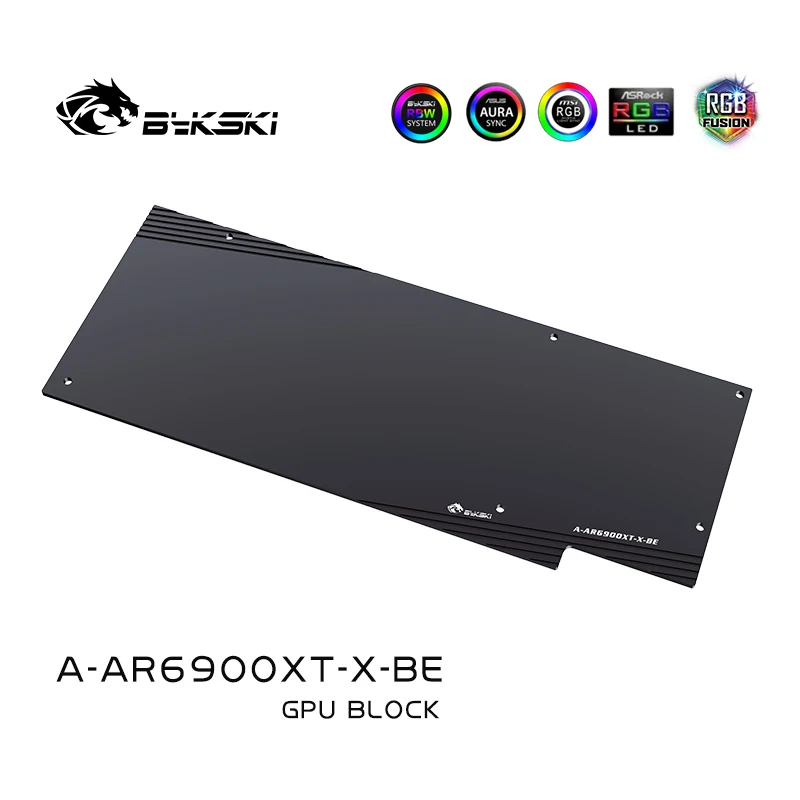 Imagem -04 - Bykski-bloco de Água para Uso em Placa Gpu Compatível com Asrock Rx6900xt Rx6800xt Rx6800xt Rx6900xt Taichi x 16g Cobre Cobertura Total