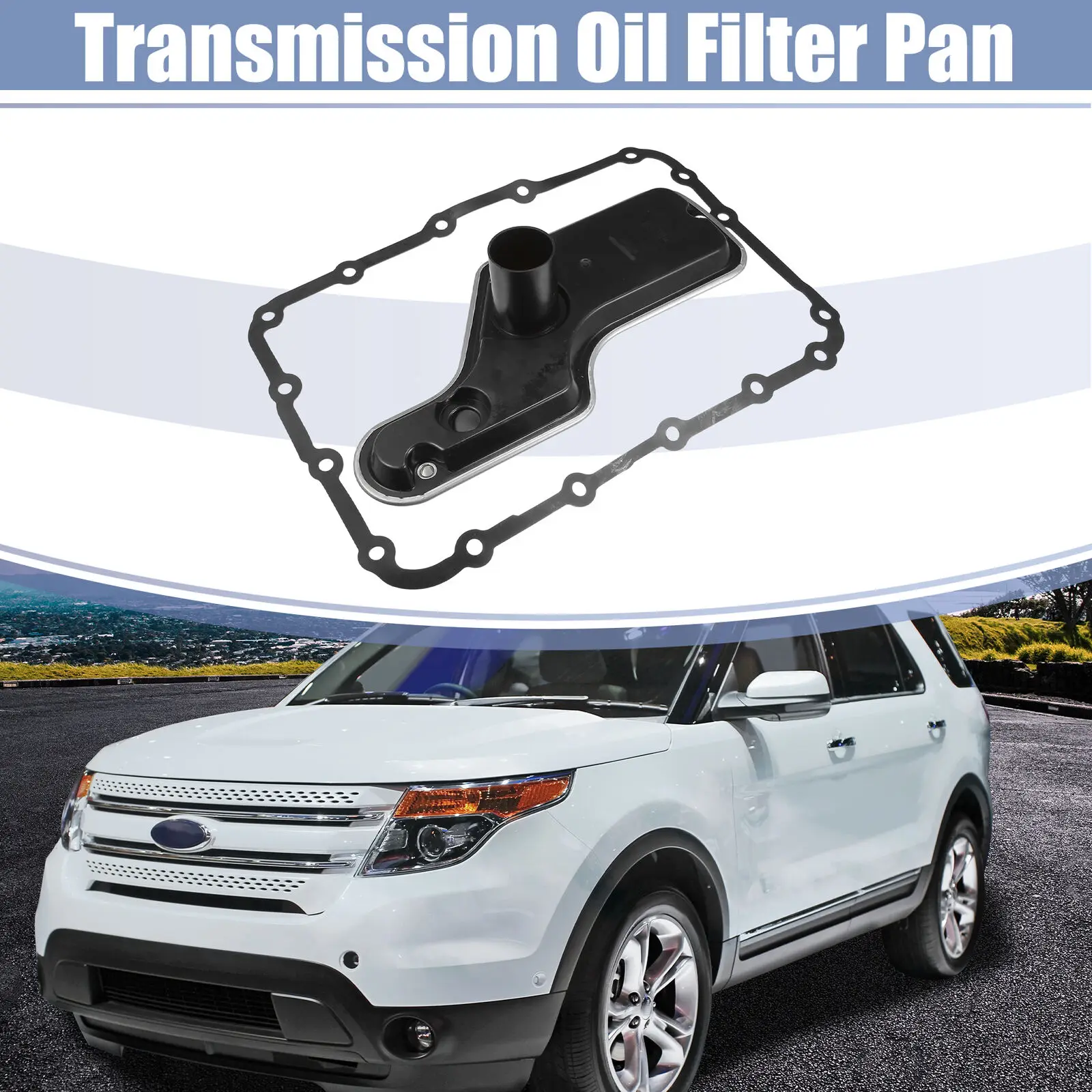 

1 SET 1L2Z7A098AC Transmission Oil Fluid Filter Pan Gasket Kit for Ford Explorer FT-140 5R55W Lincoln Mercury Jaguar etc