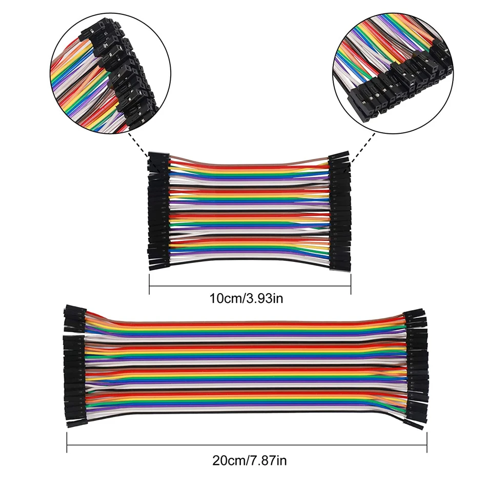 Jumper Wire Solderless Breadboard 10/20CM Jumper Wire Solderless Breadboard Jumper Wires M–F Male - Male F-F for Arduino