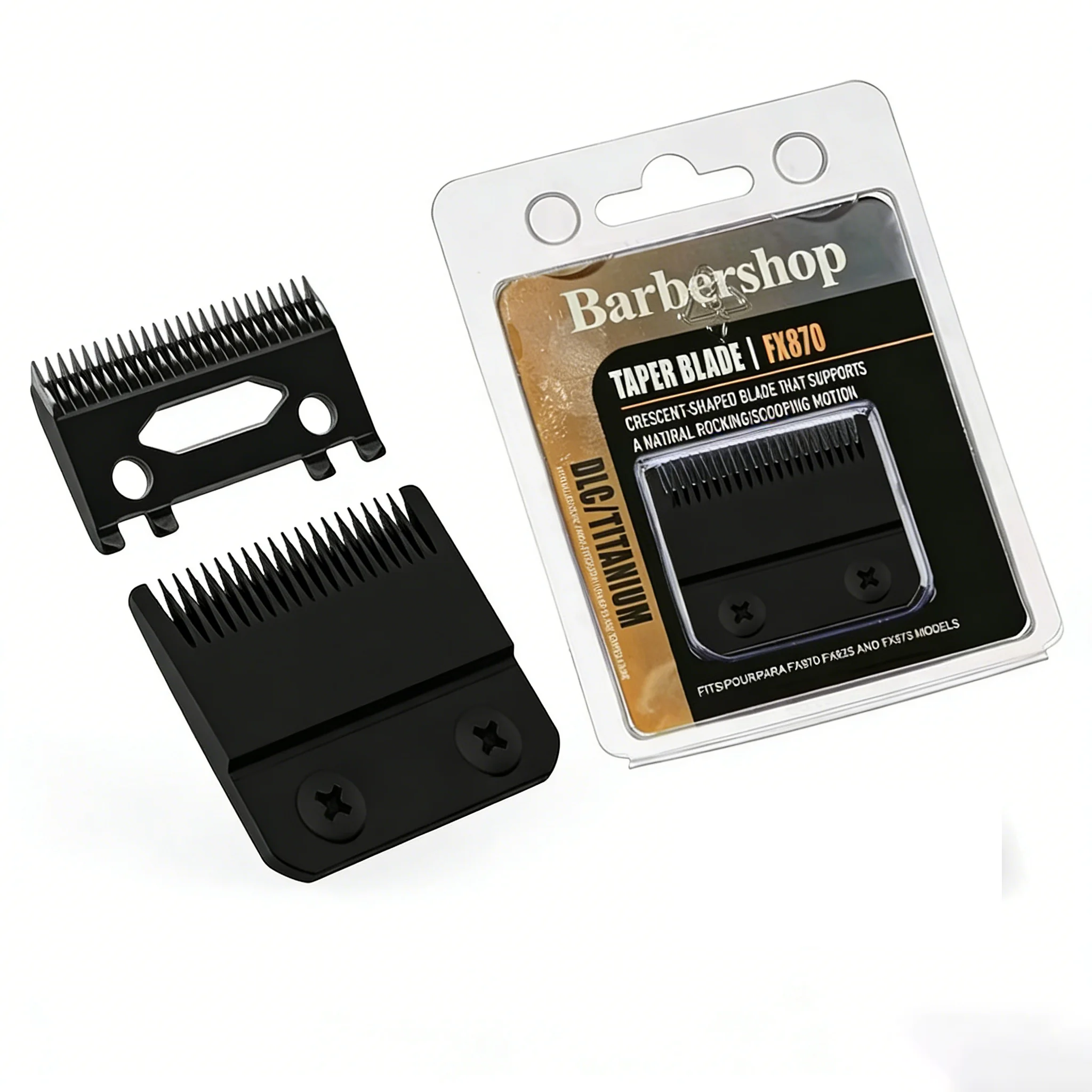 Replacement Blades Compatible with BaBylissPRO FX870/FXF880/FX810/FX825/FX673N Clippers, DLC For BaByliss FX Clipper